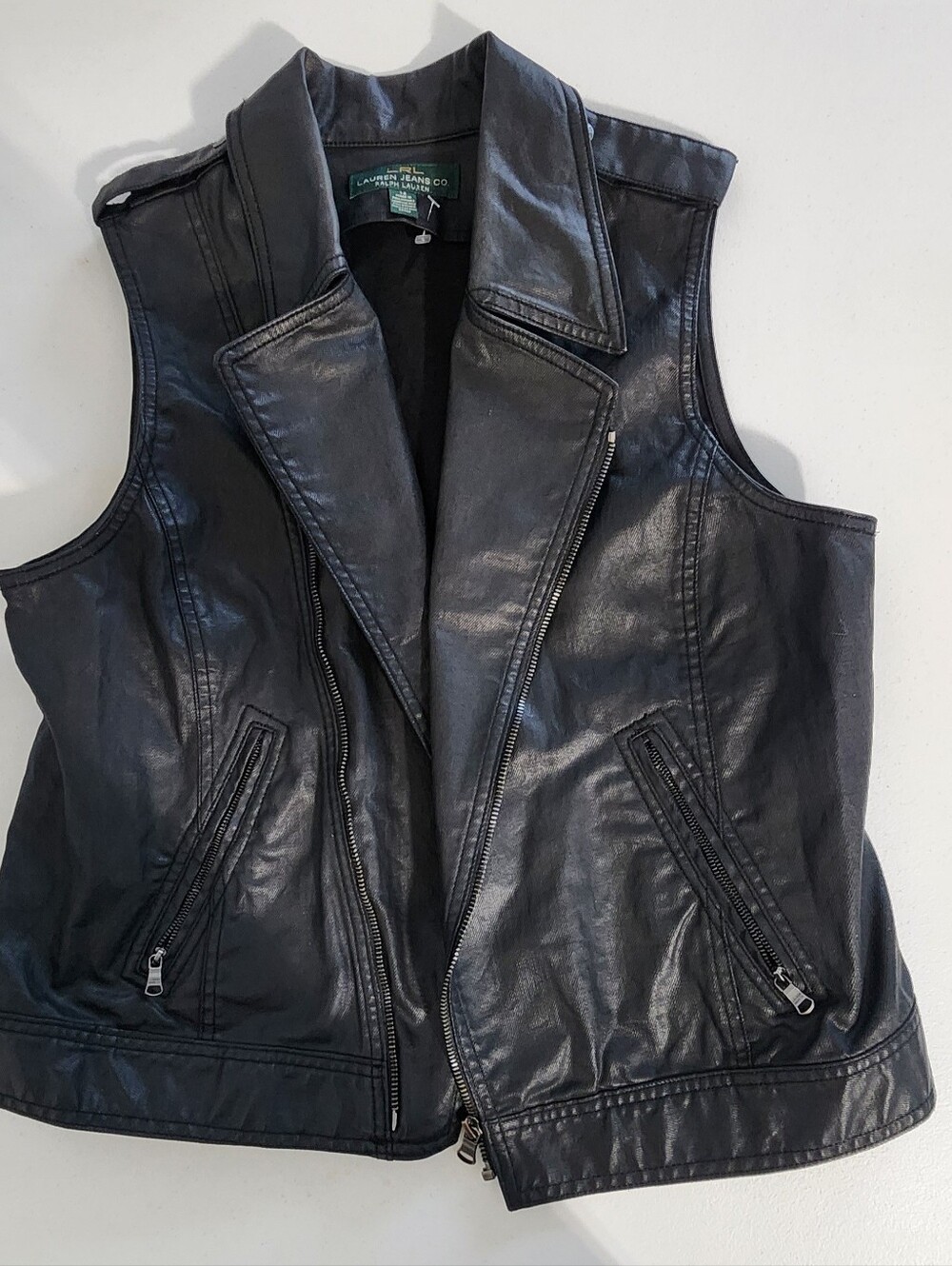 Ralph Lauren Black Jacket with Green Care Tag